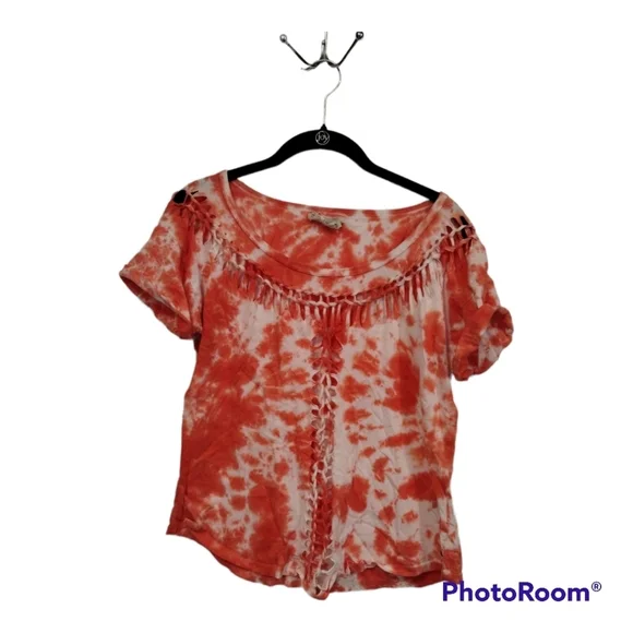 Ralph Lauren Orange and white tie dye top - Picture 1 of 6